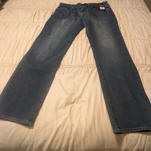 True Religion Jeans -  Ricky - Dark Wash with Green Stitching